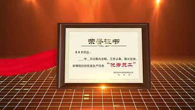 企业证书荣誉奖牌专利文件展示AE模板AE模板视频的预览图